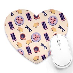 Breakfast Love Breakfast Love Heart Mousepads by designsbymallika