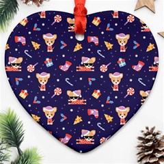 Cat Astro Love Heart Ornament (two Sides)