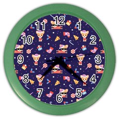 Cat Astro Love Color Wall Clock by designsbymallika