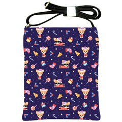 Cat Astro Love Shoulder Sling Bag by designsbymallika