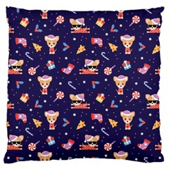 Cat Astro Love Large Cushion Case (one Side) by designsbymallika