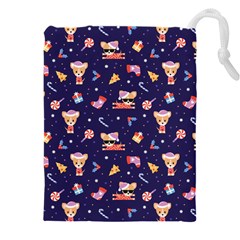 Cat Astro Love Drawstring Pouch (5xl) by designsbymallika