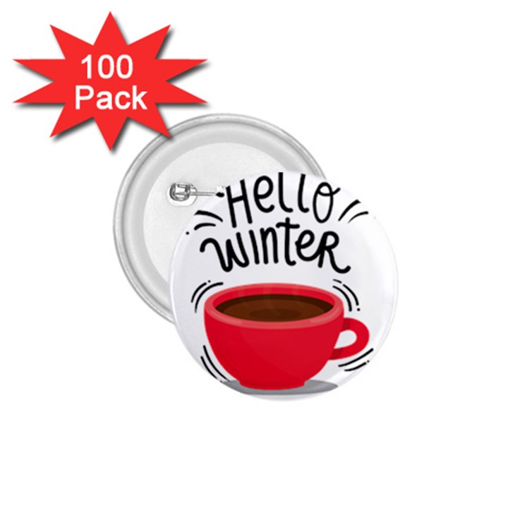 Hello Winter 1.75  Buttons (100 pack) 