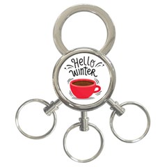 Hello Winter 3-ring Key Chain by designsbymallika