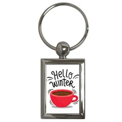 Hello Winter Key Chain (rectangle) by designsbymallika