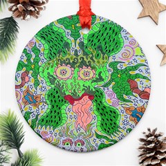 Supersonicfrog Round Ornament (two Sides) by chellerayartisans