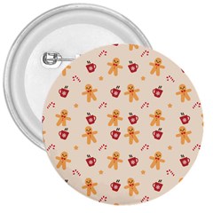 Ginger Bread And Coffee Love 3  Buttons by designsbymallika