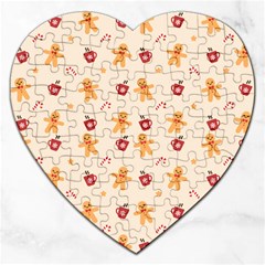 Ginger Bread And Coffee Love Jigsaw Puzzle (heart) by designsbymallika