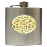 Etnic Cups Pattern Hip Flask (6 oz) Front