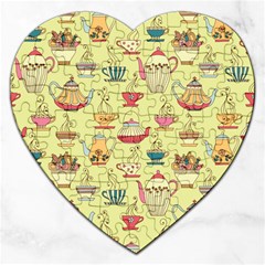 Etnic Cups Pattern Jigsaw Puzzle (heart) by designsbymallika