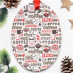 Coffee Love Oval Ornament (two Sides) by designsbymallika