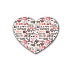 Coffee Love Heart Coaster (4 Pack)  by designsbymallika