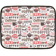 Coffee Love Fleece Blanket (mini) by designsbymallika