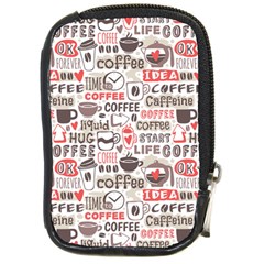 Coffee Love Compact Camera Leather Case by designsbymallika