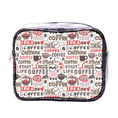 Coffee Love Mini Toiletries Bag (one Side) by designsbymallika