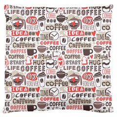 Coffee Love Large Flano Cushion Case (one Side) by designsbymallika