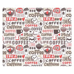 Coffee Love Double Sided Flano Blanket (small)  by designsbymallika