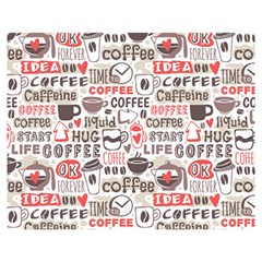 Coffee Love Double Sided Flano Blanket (medium)  by designsbymallika