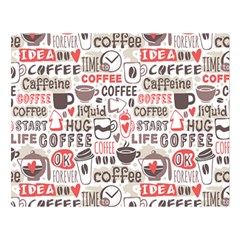 Coffee Love Double Sided Flano Blanket (large)  by designsbymallika