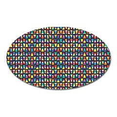 Colorful Christmas Tree Oval Magnet by designsbymallika