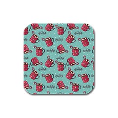 Hot Chocolate Hot Chocolate Rubber Square Coaster (4 Pack)  by designsbymallika