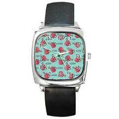 Hot Chocolate Hot Chocolate Square Metal Watch by designsbymallika