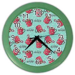 Hot Chocolate Hot Chocolate Color Wall Clock by designsbymallika