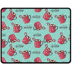 Hot Chocolate Hot Chocolate Double Sided Fleece Blanket (medium)  by designsbymallika