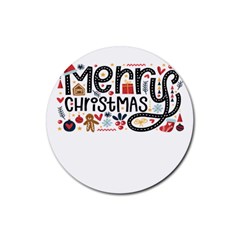 Merry Merry Rubber Coaster (Round) 