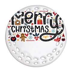 Merry Merry Ornament (Round Filigree)