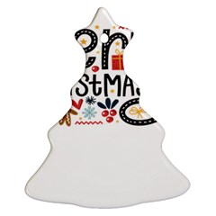 Merry Merry Christmas Tree Ornament (Two Sides)