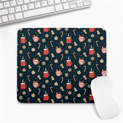 Winter Hot Coffee Winter Hot Coffee Large Mousepads by designsbymallika