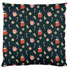 Winter Hot Coffee Winter Hot Coffee Large Cushion Case (two Sides) by designsbymallika