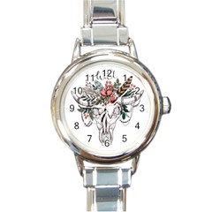 Wild Round Italian Charm Watch by designsbymallika