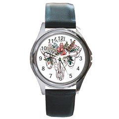 Wild Round Metal Watch by designsbymallika