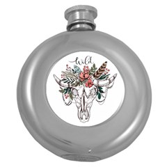 Wild Round Hip Flask (5 Oz) by designsbymallika