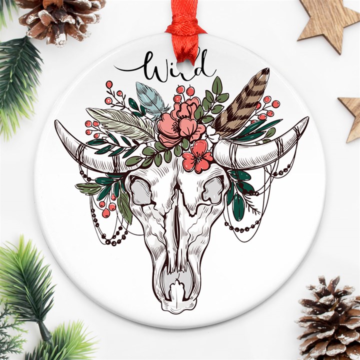 Wild Round Ornament (Two Sides)