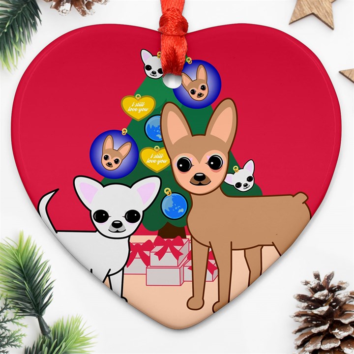 Issac and Coconut Ornament (Heart)