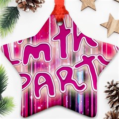 Party Concept Typographic Design Ornament (star) by dflcprintsclothing