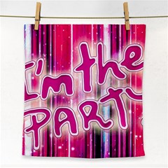 Party Concept Typographic Design Face Towel by dflcprintsclothing