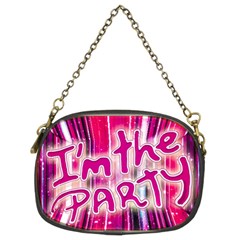 Party Concept Typographic Design Chain Purse (two Sides)