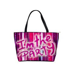 Party Concept Typographic Design Classic Shoulder Handbag by dflcprintsclothing