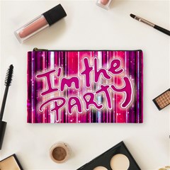 Party Concept Typographic Design Cosmetic Bag (medium) by dflcprintsclothing