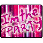 Party Concept Typographic Design Fleece Blanket (Medium)  60 x50  Blanket Front