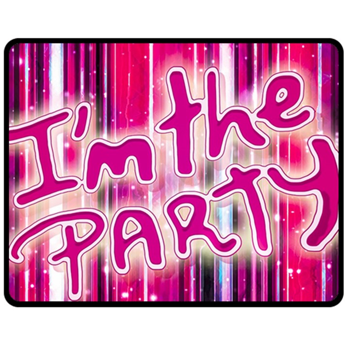 Party Concept Typographic Design Fleece Blanket (Medium) 