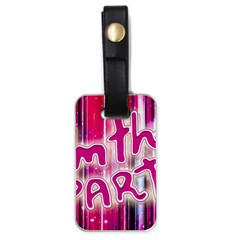 Party Concept Typographic Design Luggage Tag (one Side) by dflcprintsclothing