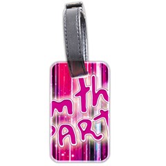 Party Concept Typographic Design Luggage Tag (two Sides) by dflcprintsclothing