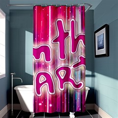 Party Concept Typographic Design Shower Curtain 36  X 72  (stall)  by dflcprintsclothing