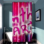 Party Concept Typographic Design Shower Curtain 36  x 72  (Stall)  Curtain(36 X72 ) - 33.26 x66.24  Curtain(36 X72 )