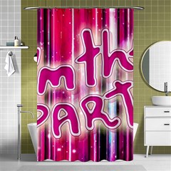 Party Concept Typographic Design Shower Curtain 48  X 72  (small) 